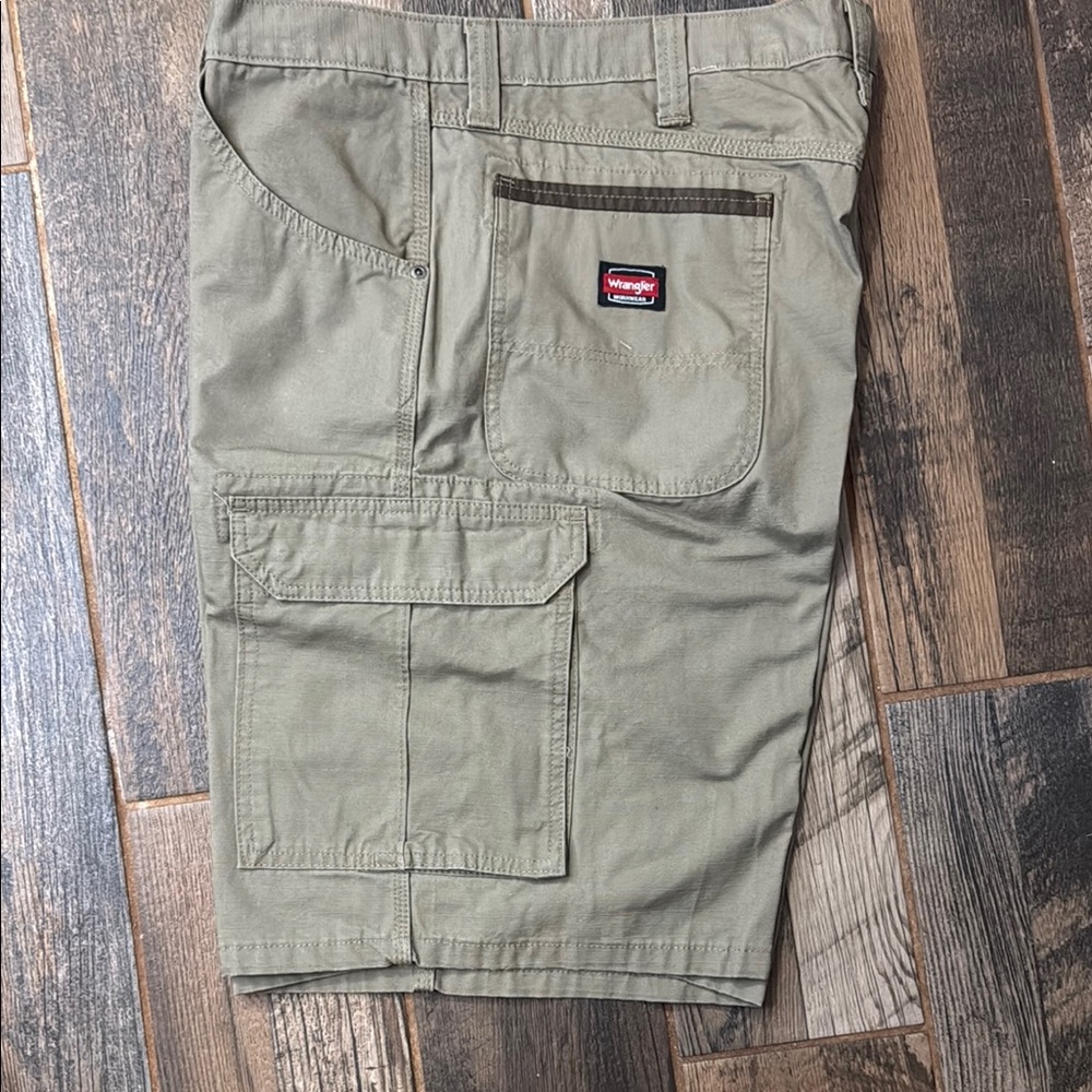Wrangler Green Cargo Pants Durable Cotton Twill